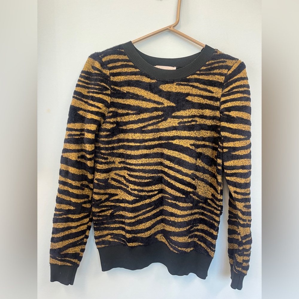 Philosophy animal zebra tiger print sweater small